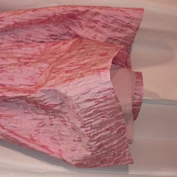 Storia -Coco McCall Shop- PINK FLORAL EMBOSSED MINI Babydoll DRESS Size M - Picture 15 of 15